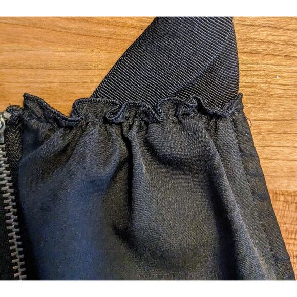 Calvin Klein Sleeveless Blouse Large Draped Neck Black Gray Flowy Career Dressy - Picture 7 of 9